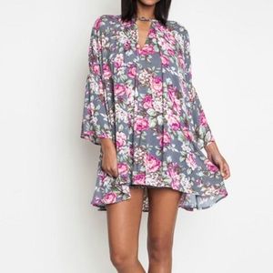 UMGEE gray floral swing dress